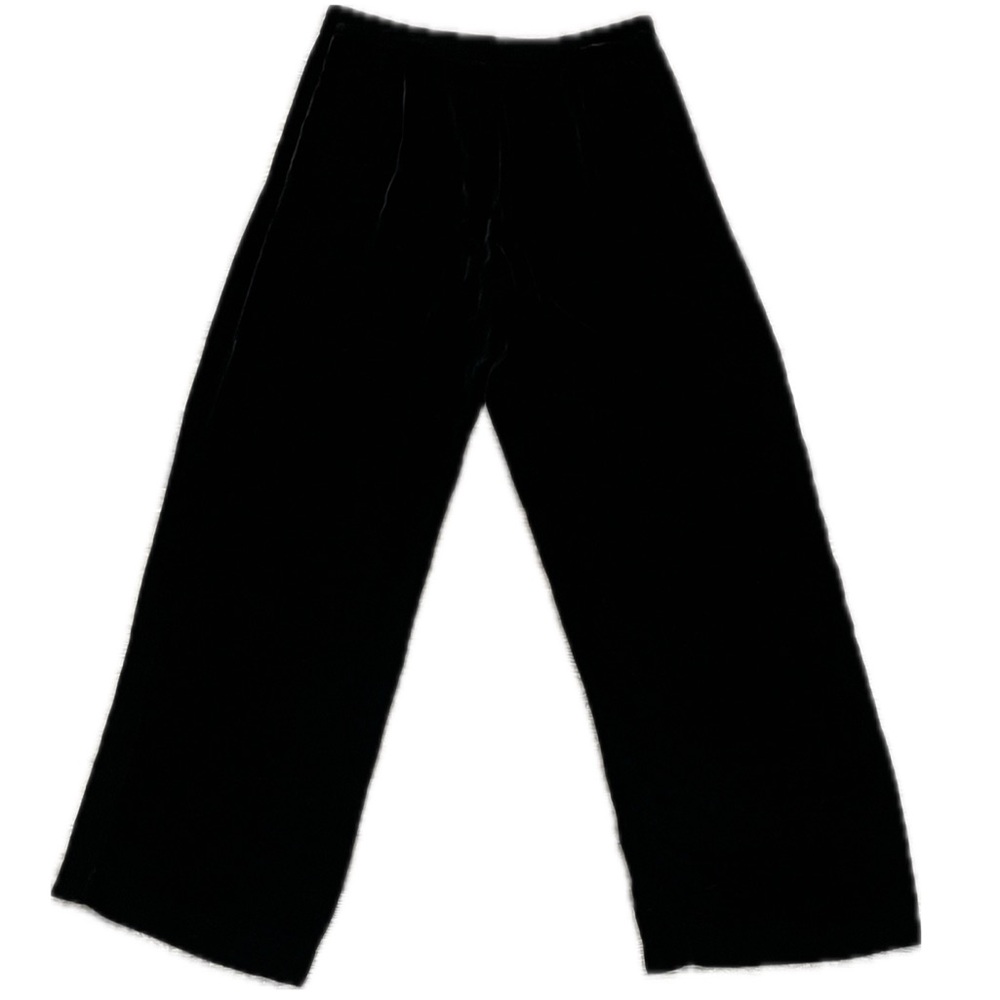 Vintage MERONA Black Velvet Silk Blend Wide Pants Size 6 Tag 8 Romantic Elegant